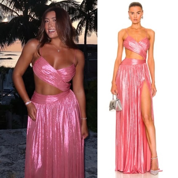 NWT Retrofête AGLAIA Cutout Maxi Dress in Calypso Coral Medium - Picture 1 of 16